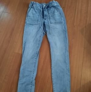 Blue jegging joggers